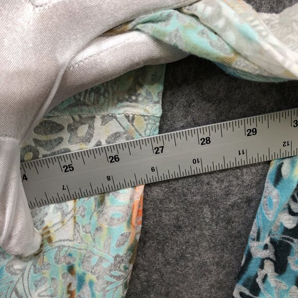 Calvin Klein Cardigan Womens 1X Lightweight Jacquard Paisley Print Beaded Open - Picture 8 of 9